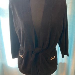 White House Black Market Tie Front Cardigan